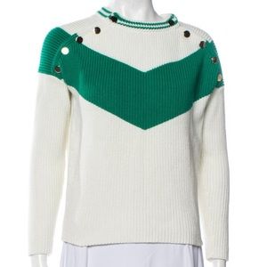 Make Color Block Scoop Neck Sweater